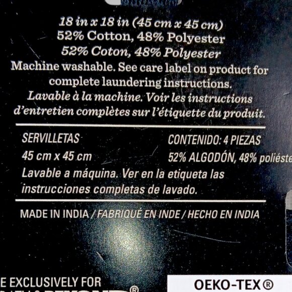 Bee & Willow-Silver& Gold Snowfall- Napkins- 18"x18"- Holiday- White - Picture 6 of 7